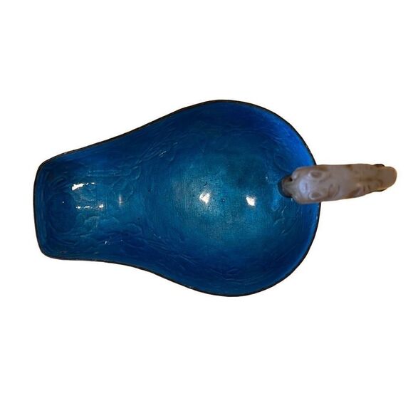 Antique Cloisonné Spoon Scoop Jade handle - Picture 2 of 6